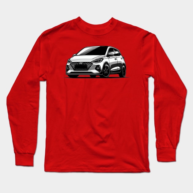 Hyundai i10 Long Sleeve T-Shirt by Vehicles-Art